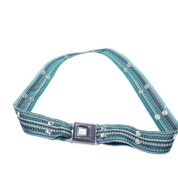 Vintage Green Striped Car-Seat-Buckle Belt - Picture 7 of 9